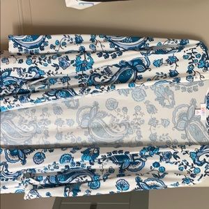 Blue paisley print cardigan medium